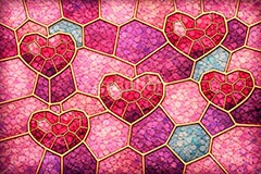 ステンドグラス,ガラス,色ガラス,鉛,ハンダ,ピンク,ガーリー,可愛い,かわいい,カワイイ,ポップ,テクスチャー,テクスチャ,西洋,教会,texture,glass,cute,AI生成素材