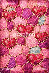 ステンドグラス,ガラス,色ガラス,鉛,ハンダ,ピンク,ガーリー,可愛い,かわいい,カワイイ,ポップ,テクスチャー,テクスチャ,西洋,教会,texture,glass,cute,AI生成素材