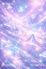 デジタル世界,電脳世界,三角模様,三角柄,トライアングル,マトリックス,コード,データ,サイバー,パソコン,入力,基盤,デジタル,イメージ,クール,かっこいい,欠片,破片,ガラス,オーロラ,プリズム,aurora,prism,cool,cyber,data,matrix,digital,IT,image,triangle,PC,AI生成素材