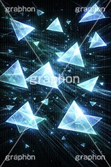 三角柄,三角模様,トライアングル,デジタル世界,電脳世界,マトリックス,コード,データ,サイバー,パソコン,入力,基盤,デジタル,イメージ,クール,かっこいい,欠片,破片,ガラス,cool,cyber,data,matrix,digital,IT,image,triangle,PC,AI生成素材