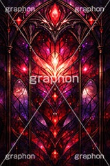 邪悪なステンドグラス,ステンドグラス,ガラス,色ガラス,ファンタジー,ゲーム,神殿,鉛,ハンダ,邪悪,怖い,ホラー,ボス,魔王,デビル,地獄,西洋,教会,聖堂,glass,church,game,boss,horror,AI生成素材