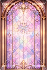 おとぎ話のステンドグラス,ステンドグラス,ガラス,色ガラス,ファンタジー,ゲーム,神殿,鉛,プリンセス,おとぎ話,童話,かわいい,カワイイ,可愛い,パステル,ハンダ,西洋,教会,聖堂,glass,church,game,pastel,princess,AI生成素材