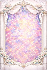 ロココ調のステンドグラス,ステンドグラス,ガラス,色ガラス,ファンタジー,ゲーム,神殿,鉛,ロココ調,ロリータ,プリンセス,おとぎ話,童話,パステル,かわいい,カワイイ,可愛い,パステル,ハンダ,西洋,教会,聖堂,glass,church,game,pastel,princess,pastel,AI生成素材