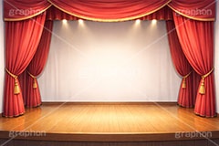 舞台幕,ステージ幕,舞台,ステージ,幕,カーテン,緞帳,暗幕,表彰,ライブ,ライヴ,ランキング,体育館,床,シアター,ホール,枠,背景,フレーム,照明,ライト,スポットライト,主役,イラスト,illustration,light,frame,hall,theater,live,curtain,stage