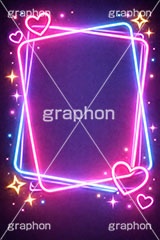 ネオンフレーム,ネオン,ネオン管,光,ライト,星,スター,ハート,ポップ,キラキラ,電飾,照明,発光,フレーム,icon,mark,neon,heart,star,frame,AI生成素材