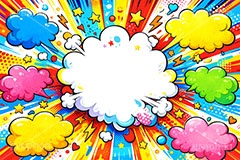 フキダシポップ,ふきだし,フキダシ,吹き出し,アメコミ,アメコミポップ,アメリカン,ポップ,カラフル,コミック,まんが,マンガ,漫画,ポップ柄,ポップ背景,星,勢い,弾ける,飛び出す,ドット,集中線,dot,comic,toon,star,POP,AI生成素材