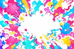 フキダシポップ,ふきだし,フキダシ,吹き出し,アメコミ,アメコミポップ,アメリカン,ポップ,カラフル,コミック,まんが,マンガ,漫画,ポップ柄,ポップ背景,星,勢い,弾ける,飛び出す,ドット,集中線,dot,comic,toon,star,POP,AI生成素材