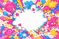 フキダシポップ,ふきだし,フキダシ,吹き出し,アメコミ,アメコミポップ,アメリカン,ポップ,カラフル,コミック,まんが,マンガ,漫画,ポップ柄,ポップ背景,星,勢い,弾ける,飛び出す,ドット,集中線,dot,comic,toon,star,POP,AI生成素材