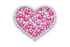 デコステッカー,ステッカー,シール,ラインストーン,推し活,うちわ,デコ,デコレーション,宝石,ジュエル,ハート,heart,decoration,sticker,jewel,AI生成素材