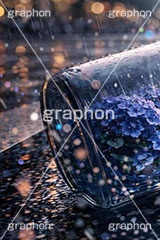 【AI生成】ビンの中の梅雨