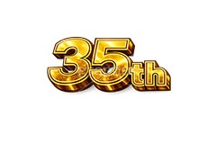 35th,記念日,豪華,35周年,広告,ポスター,チラシ,見出し,記念,お祝い,祝祭,周年,創立,設立,オープン,誕生,誕生日,テキスト,アニバーサリー,ゴールド,黄金,文字,文言,ポップ,宣伝,強調,アピール,プロモーション,販促,店舗,3D,3D文字,立体,メッセージ,message,text,pop,appeal,poster,promotion,anniversary,gold,AI生成素材