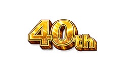 40th,記念日,豪華,40周年,広告,ポスター,チラシ,見出し,記念,お祝い,祝祭,周年,創立,設立,オープン,誕生,誕生日,テキスト,アニバーサリー,ゴールド,黄金,文字,文言,ポップ,宣伝,強調,アピール,プロモーション,販促,店舗,3D,3D文字,立体,メッセージ,message,text,pop,appeal,poster,promotion,anniversary,gold,AI生成素材