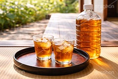 【AI生成】縁側で麦茶