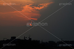 青空,空,晴,雲,お天気,空/天気,空/雲,夕日,夕焼け,電線