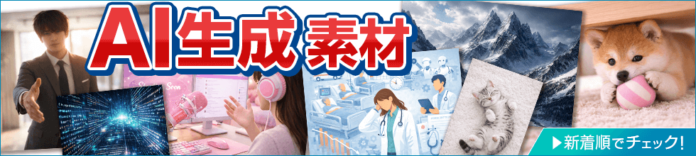 AI生成素材の無料ダウンロード一覧